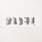 アフリカのビッグ5 ヨガマット (正面(横))