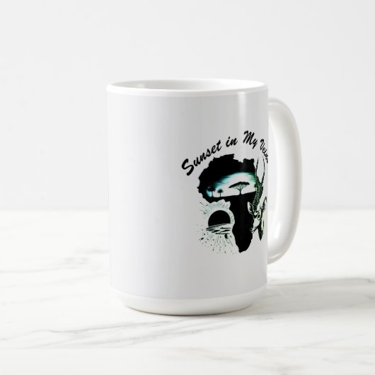 アフリカのファンの男性のマグカップ コーヒーマグカップ (正面右)