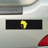 アフリカのファンキーで黄色い地図 バンパーステッカー (車上)