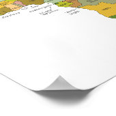 アフリカのフルカラー地図 ポスター (角)