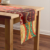 アフリカのブラックケンテの部族の模様の装飾 ショートテーブルランナー (インサイチュ)