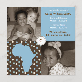 アフリカのブロック: 青いポルカ 案内状