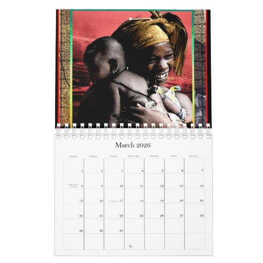 「アフリカのプライドで宇宙を注入」 カレンダー (3月 2026)