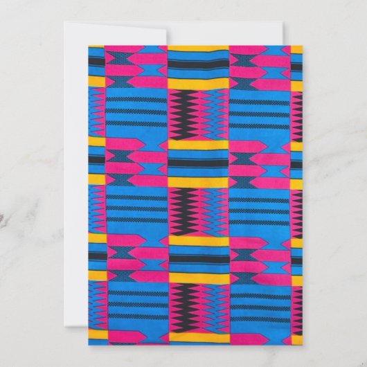 アフリカのプリント招待状と発表 招待状 (裏面)