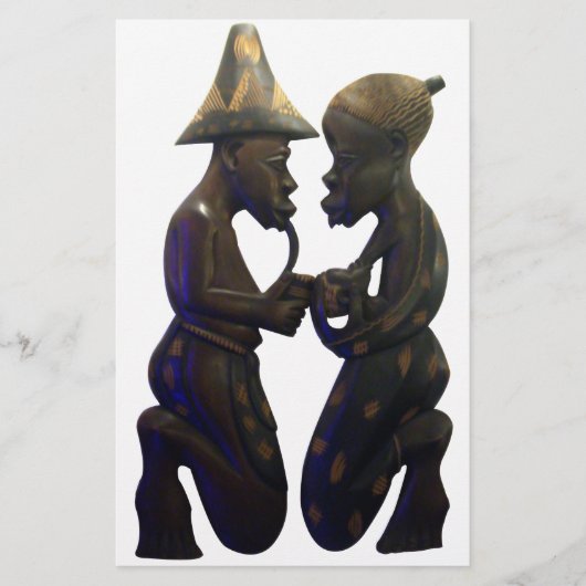 アフリカのペアハート：愛らしい美しい瞬間 便箋 (正面)