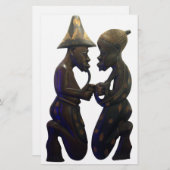 アフリカのペアハート：愛らしい美しい瞬間 便箋 (正面/裏面)