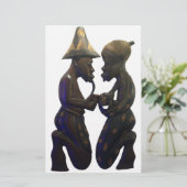 アフリカのペアハート：愛らしい美しい瞬間 便箋 (スタンド正面)