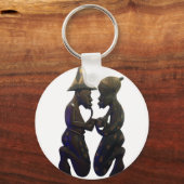 アフリカのペアハート：美しい瞬間 キーホルダー (正面)