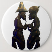 アフリカのペアハート：美しい瞬間 缶バッジ (正面)