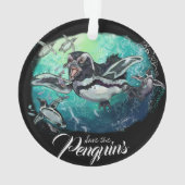 アフリカのペンギンの釣りの饗宴 オーナメント (裏面)
