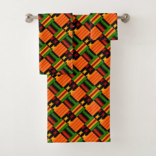 アフリカのポップ・アートのな種族のデザイン バスタオルセット