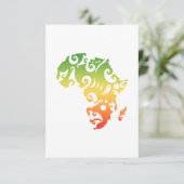 アフリカのマオリの地図の種族の入れ墨-ギフトのアイディア サンキューカード (スタンド正面)