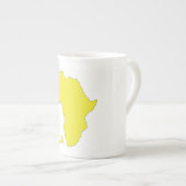 アフリカのマグの地図 ボーンチャイナマグカップ (正面右)