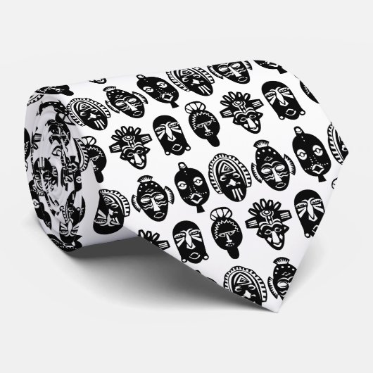 アフリカのマスクのタイ ネクタイ (ロール)