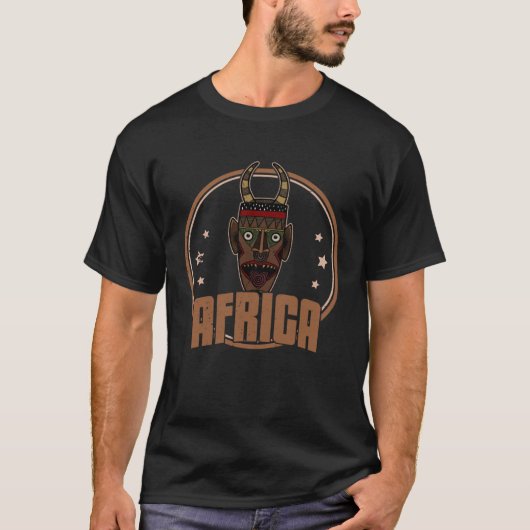 アフリカのマスクアフリカのアフロの歴史レゲエメラニン1 Tシャツ (正面)