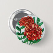 アフリカのマリーゴールド 缶バッジ (正面&裏面)