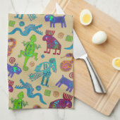 アフリカのメキシコの文化初期の部族パターン1 キッチンタオル (四つ折り)