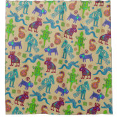 アフリカのメキシコの文化初期の部族パターン1 シャワーカーテン (正面)