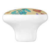 アフリカのメキシコの文化初期の部族パターン1 セラミックノブ (側面)