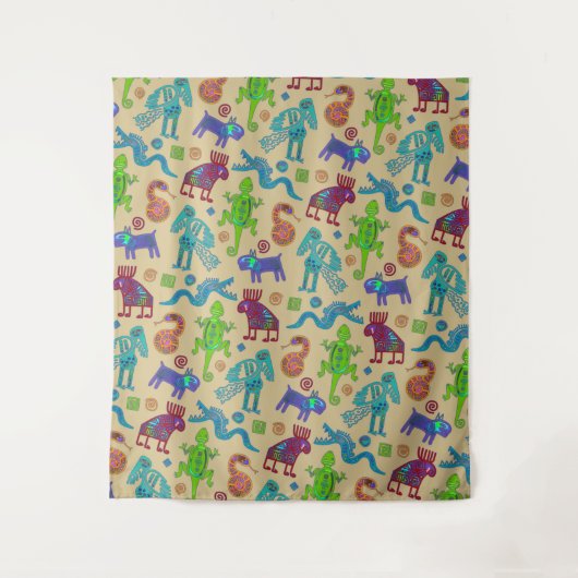 アフリカのメキシコの文化初期の部族パターン1 タペストリー (正面)