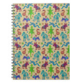 アフリカのメキシコの文化初期の部族パターン1 ノートブック (正面)