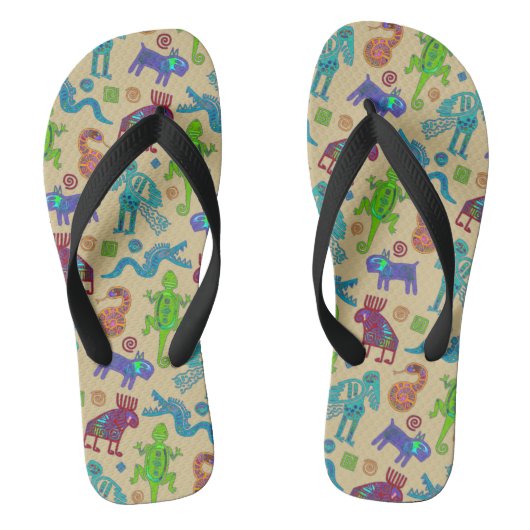 アフリカのメキシコの文化初期の部族パターン1 ビーチサンダル (フットベッド)