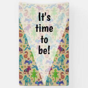 アフリカのメキシコの文化初期の部族パターン1 横断幕