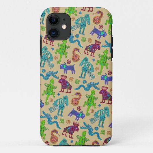 アフリカのメキシコの文化初期の部族パターン1 Case-Mate iPhoneケース (裏面)