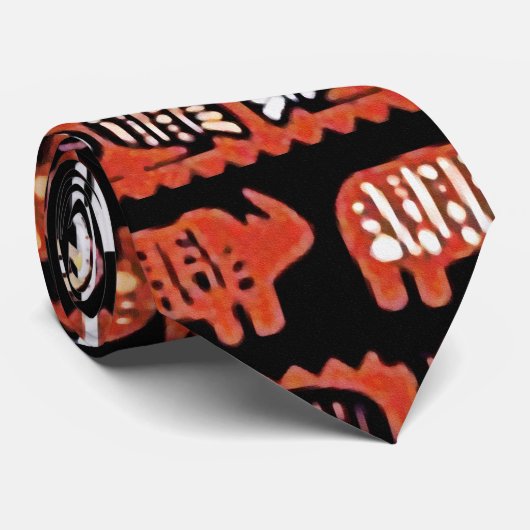 アフリカのモチーフのサブサハラ動物のネクタイ ネクタイ (ロール)