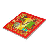 アフリカのモチーフのセラミックタイル タイル (側面)