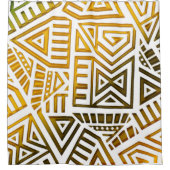 アフリカのモチーフのデジタルグラフィック シャワーカーテン (正面)