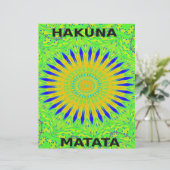 アフリカのモチーフデザインのグリーンと金ゴールドアートプリント (スタンド正面)