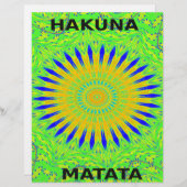 アフリカのモチーフデザインのグリーンと金ゴールドアートプリント (正面/裏面)