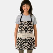 アフリカのモロッコのベージュ幾何学模様 エプロン (インサイチュ)