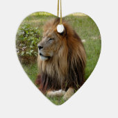 アフリカのライオンのクリスマスのオーナメント セラミックオーナメント (右)