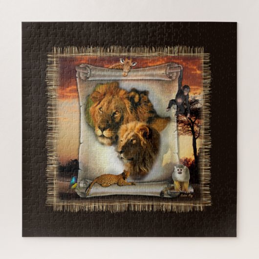 アフリカのライオンズアート ジグソーパズル (縦)