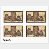 アフリカのライオンズビッグ5のアフリカのシールの地図 長方形シール (シート)