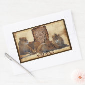 アフリカのライオンズビッグ5のアフリカのシールの地図 長方形シール (封筒)