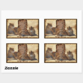 アフリカのライオンズビッグ5のアフリカのシールの地図 長方形シール (シート)