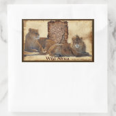 アフリカのライオンズビッグ5のアフリカのシールの地図 長方形シール (バッグ)