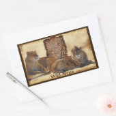 アフリカのライオンズビッグ5のアフリカのシールの地図 長方形シール (封筒)