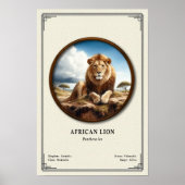 アフリカのライオン動物学シリーズ ポスター (正面)