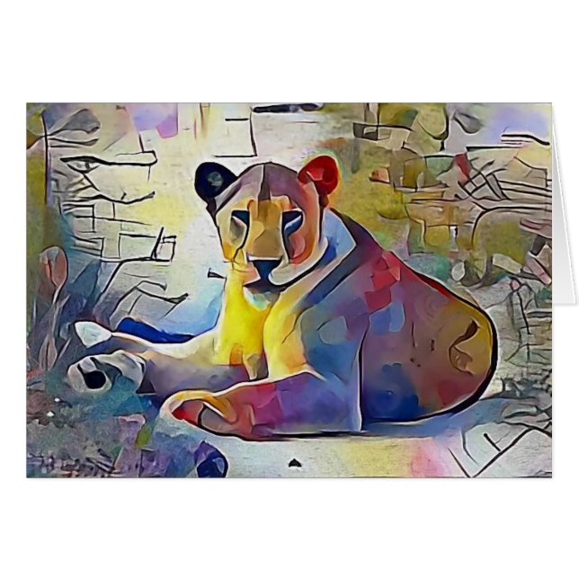 アフリカのライオン (正面横)