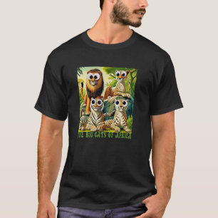 アフリカのライオン+トラ+チーターのウィグル・グーグリー・アイ・キャッツ Tシャツ
