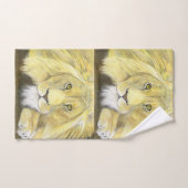 アフリカのライオン バスタオルセット (ハンドタオル)