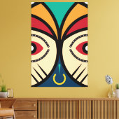 アフリカのラウンド部族 キャンバスプリント (インサイチュ (リビング))