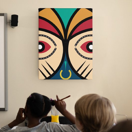 アフリカのラウンド部族 キャンバスプリント