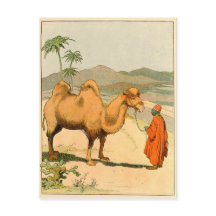 アフリカのラクダと砂漠の旅行者