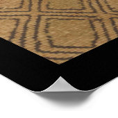 アフリカのラフィアの背景を持つアディンクラとアラビア語 ポスター (角)