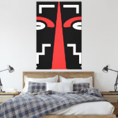 アフリカのリビトライバル キャンバスプリント (インサイチュ (寝室))